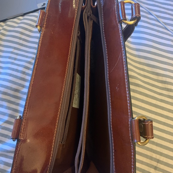 Gorgeous vintage Michael Rome Italian leather handbag (brown) - Picture 5 of 6